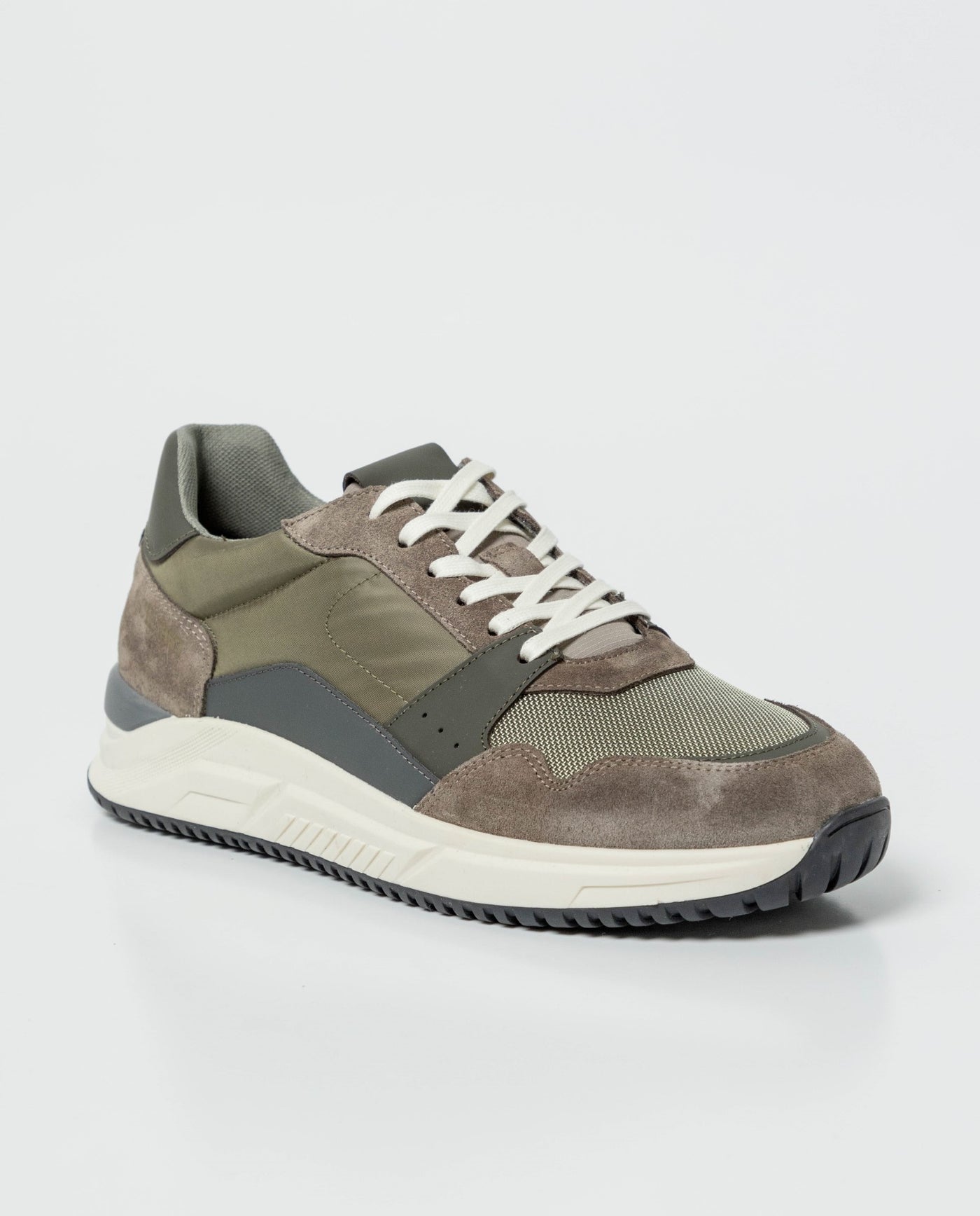 Men´s Leather-Textile Sneakers - Green 63_062G003_VER195220_0