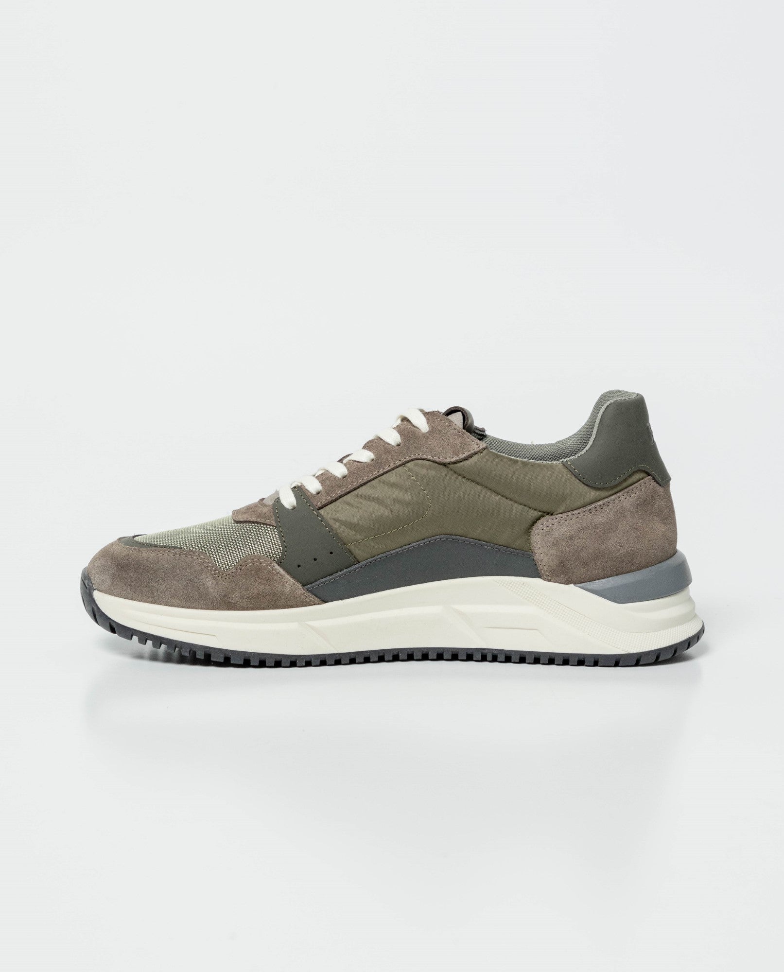 Men´s Leather-Textile Sneakers - Green 63_062G003_VER195220_4