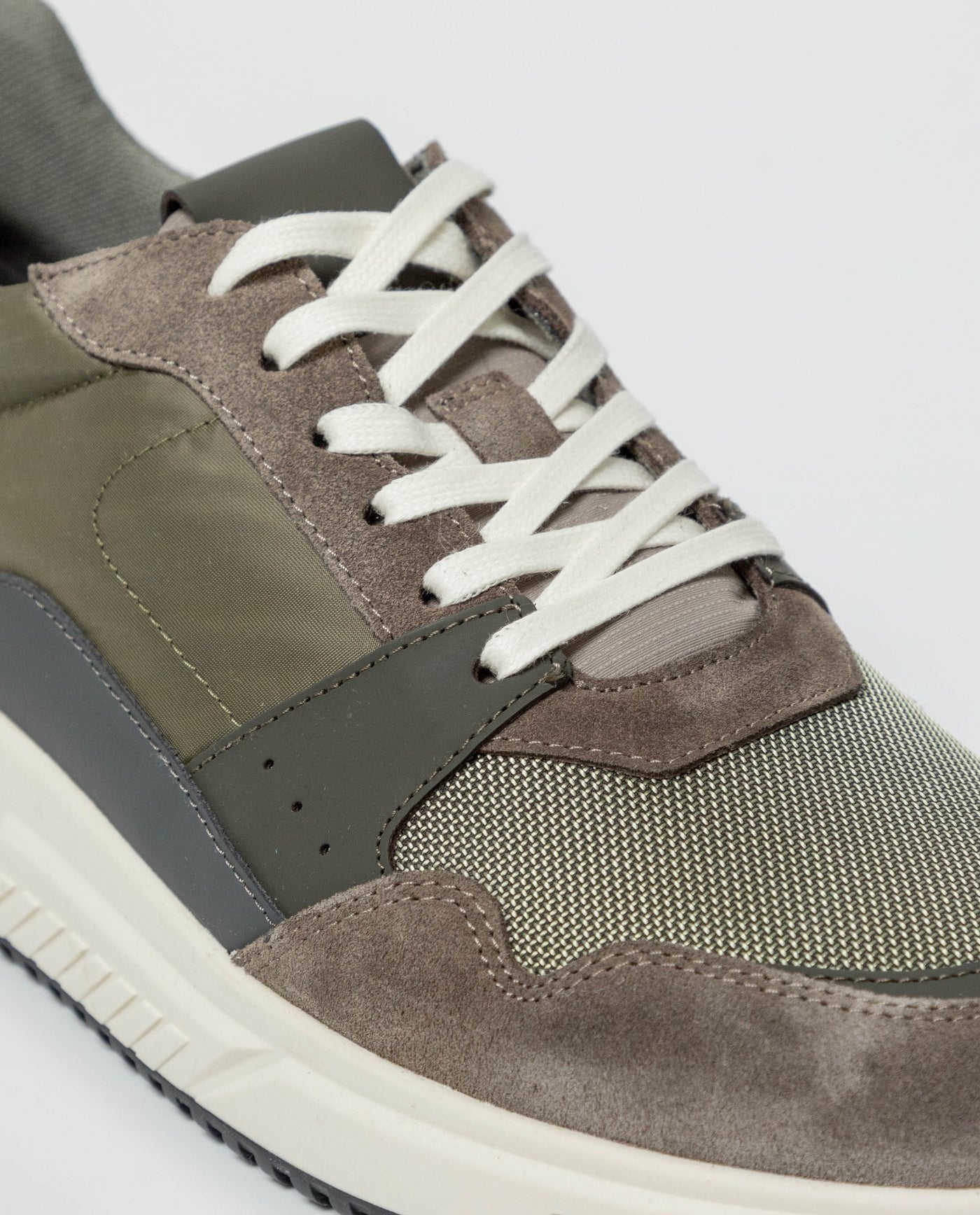 Men´s Leather-Textile Sneakers - Green 63_062G003_VER195220_5