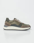 Men´s Leather-Textile Sneakers - Green 63_062G003_VER195220_8