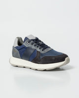 Men´s Leather-Textile Sneakers - Blue 63_062G004_AZU194028_0