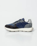 Men´s Leather-Textile Sneakers - Blue 63_062G004_AZU194028_4