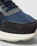 Men´s Leather-Textile Sneakers - Blue 63_062G004_AZU194028_5