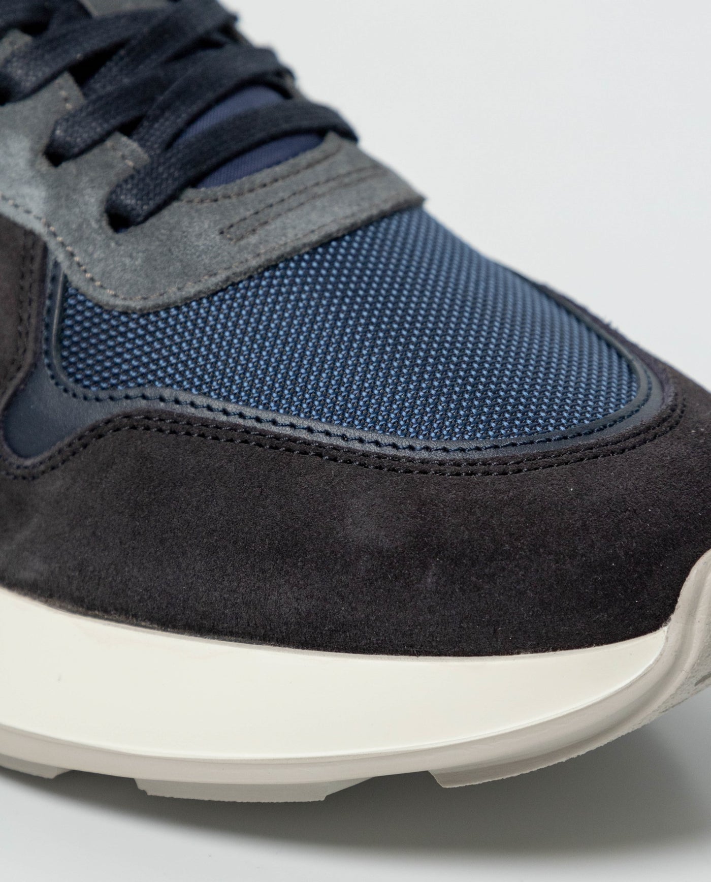 Men´s Leather-Textile Sneakers - Blue 63_062G004_AZU194028_5