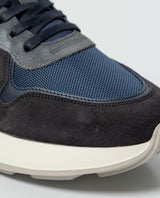 Men´s Leather-Textile Sneakers - Blue 63_062G004_AZU194028_5