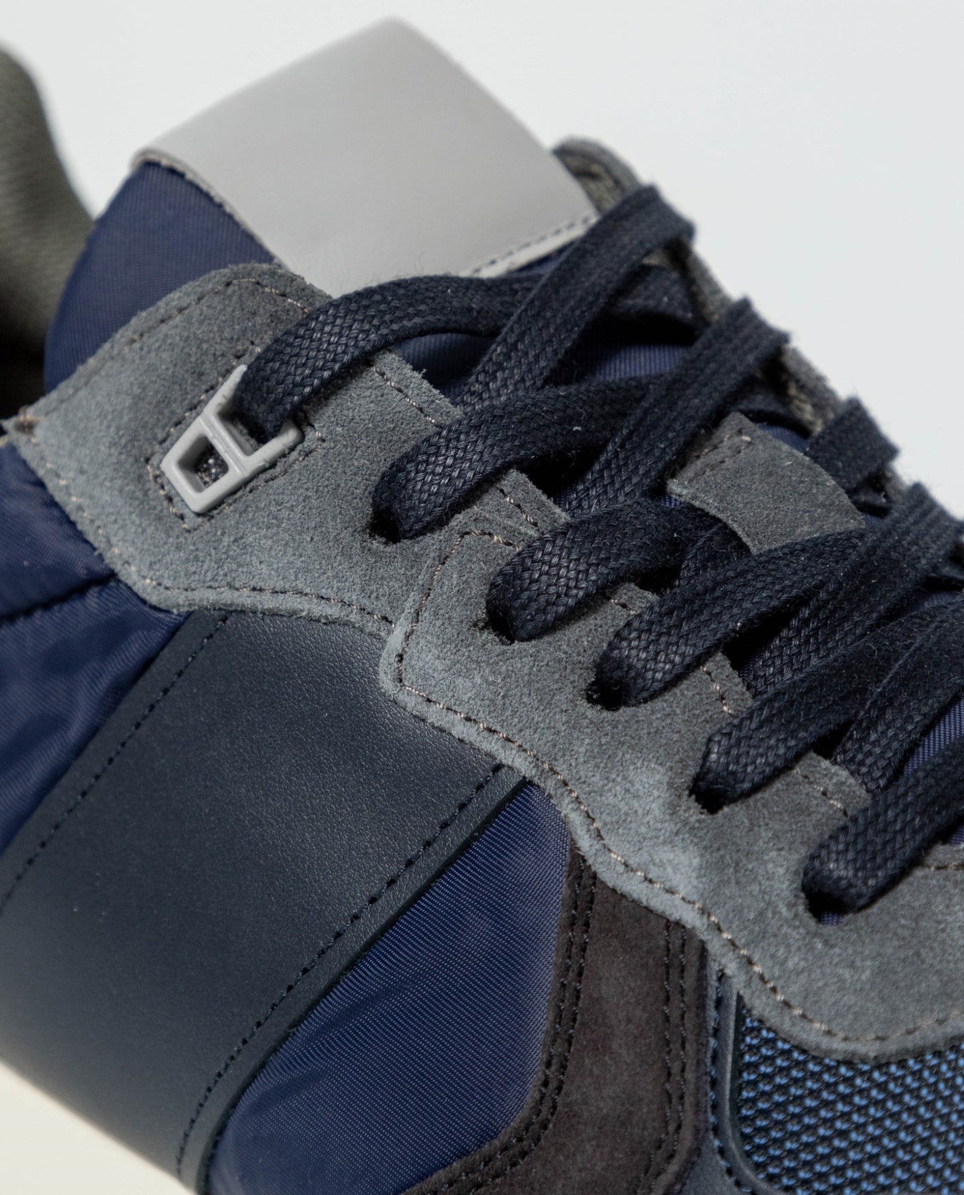 Men´s Leather-Textile Sneakers - Blue 63_062G004_AZU194028_6