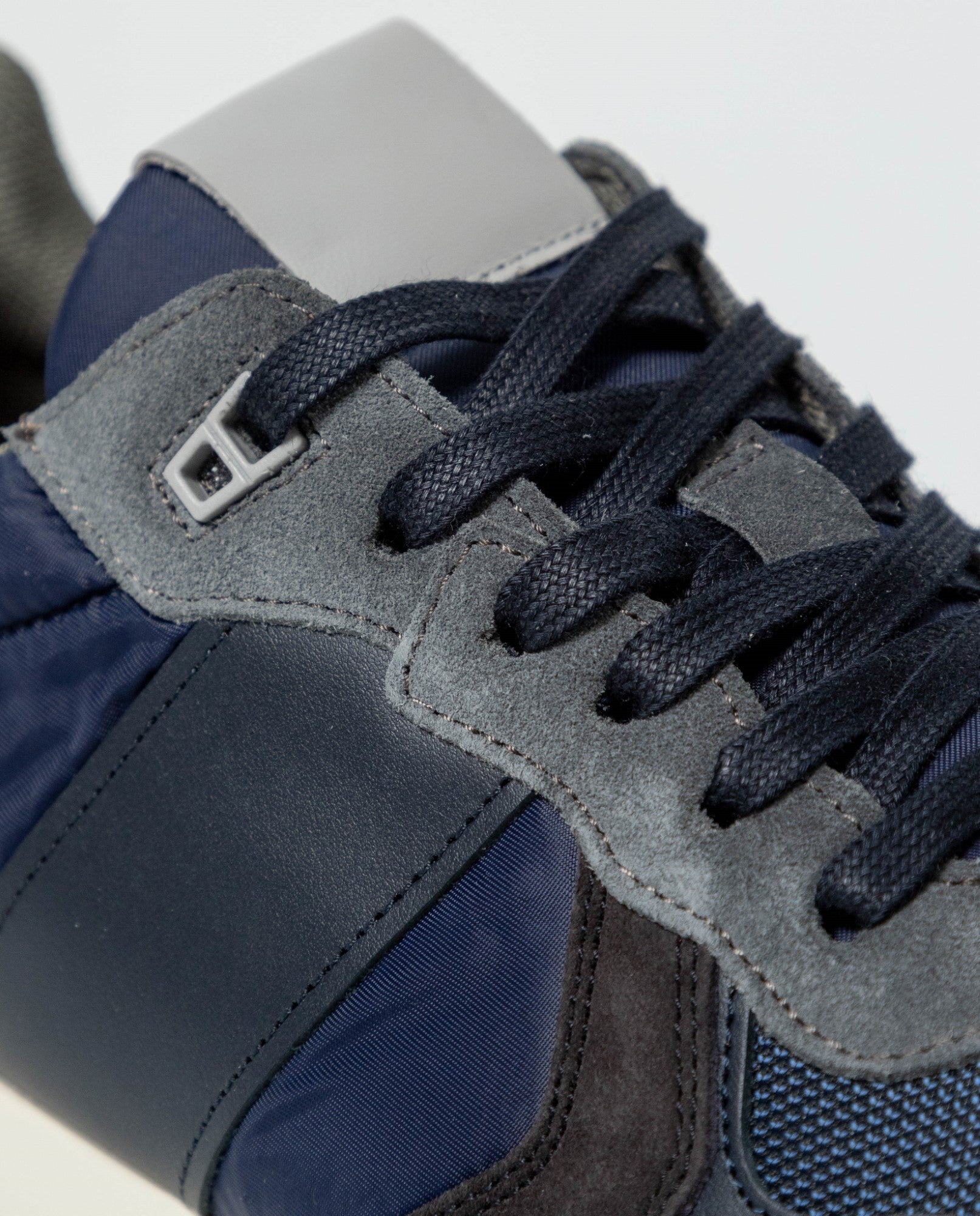 Men´s Leather-Textile Sneakers - Blue 63_062G004_AZU194028_6