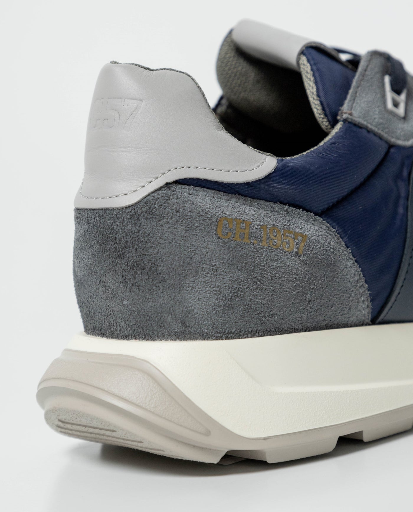 Men´s Leather-Textile Sneakers - Blue 63_062G004_AZU194028_7