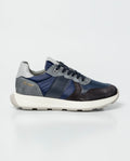 Men´s Leather-Textile Sneakers - Blue 63_062G004_AZU194028_8