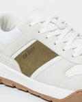 Men's Runner Style Sneakers with Bicolor Sole in Water-Repellent Suede 062G007 - 4
