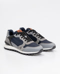 Men´s Leather-Textile Runners - Blue 63_064D400_AZU194052_0