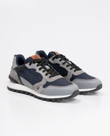 Men´s Leather-Textile Runners - Blue 63_064D400_AZU194052_0