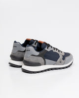 Men´s Leather-Textile Runners - Blue 63_064D400_AZU194052_3
