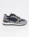 Men´s Leather-Textile Runners - Blue 63_064D400_AZU194052_4