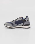 Men´s Leather-Textile Runners - Blue 63_064D400_AZU194052_5