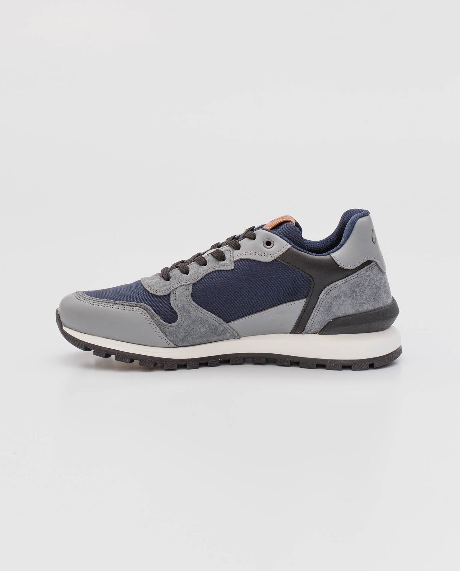 Men´s Leather-Textile Runners - Blue 63_064D400_AZU194052_5
