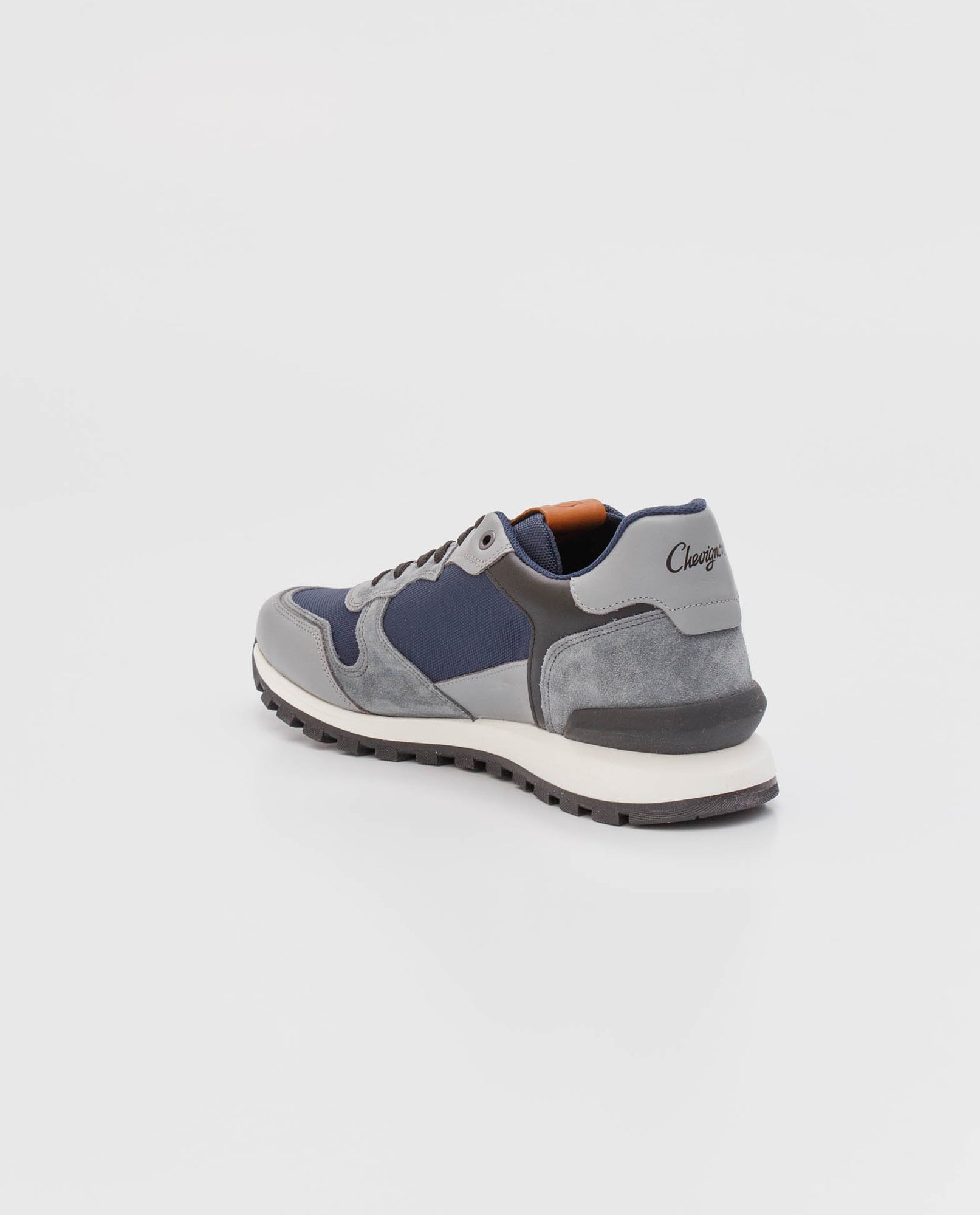 Men´s Leather-Textile Runners - Blue 63_064D400_AZU194052_6