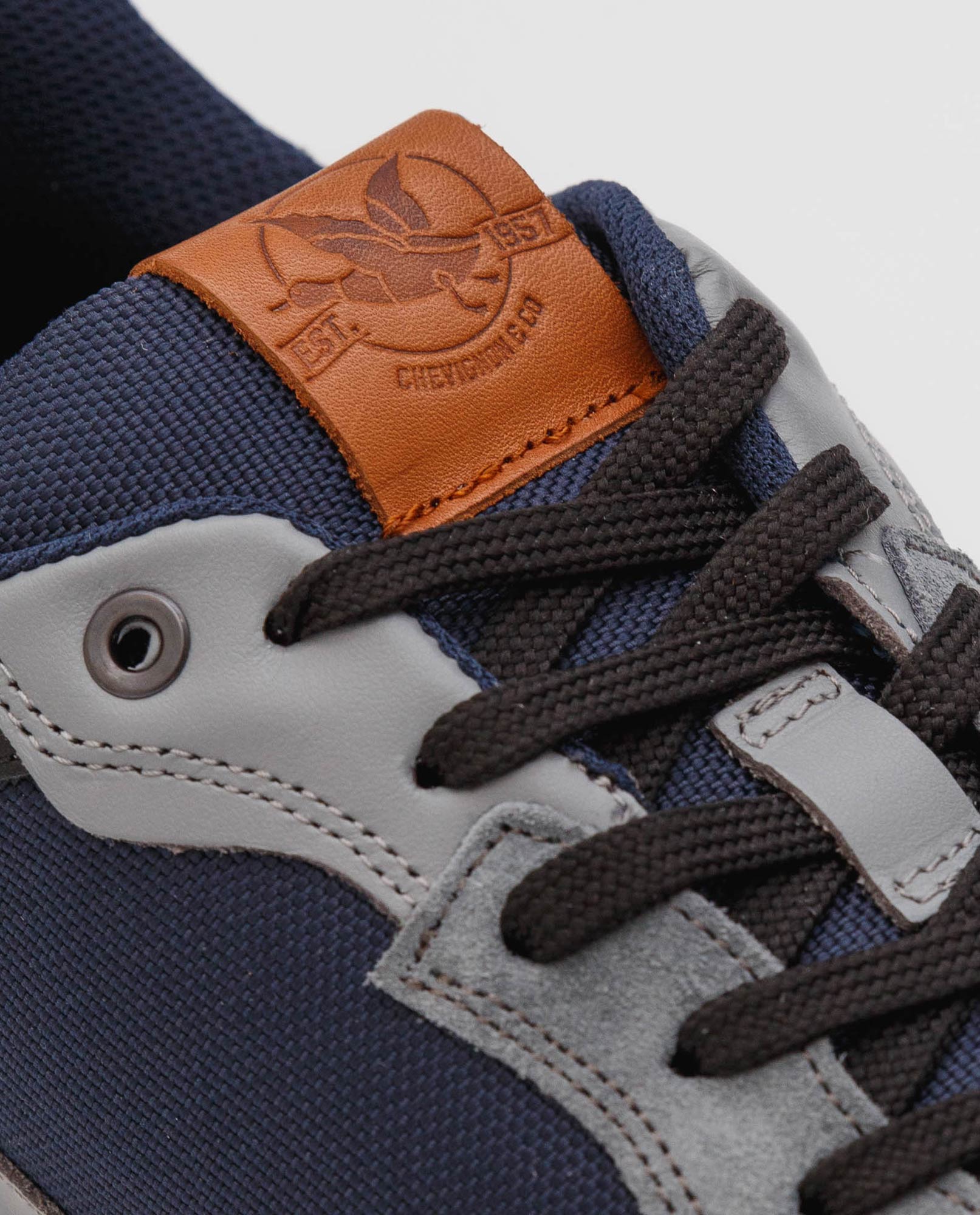 Men´s Leather-Textile Runners - Blue 63_064D400_AZU194052_7