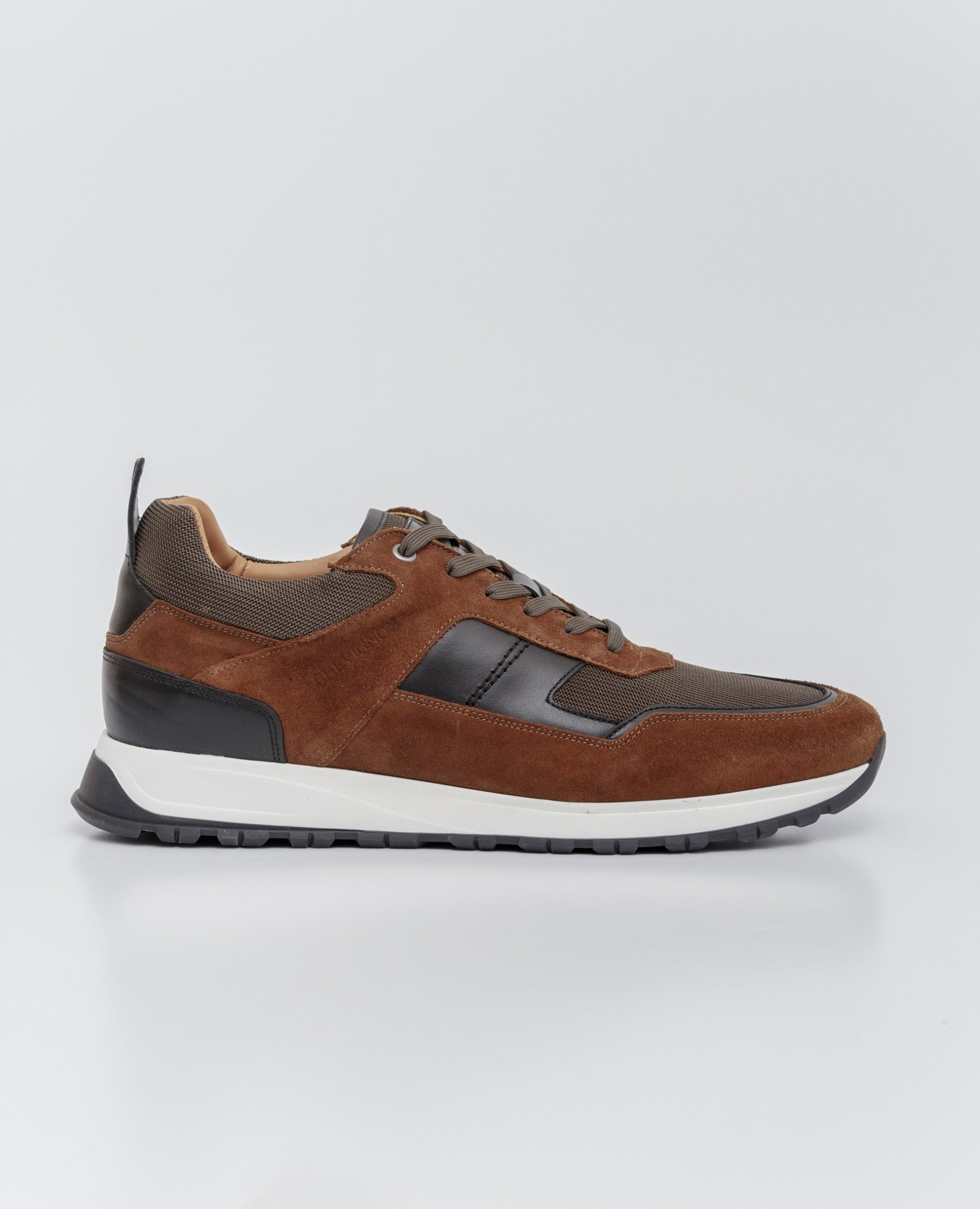 Men´s Leather Running Sneakers - Brown 63_064E208_CAF181148_3