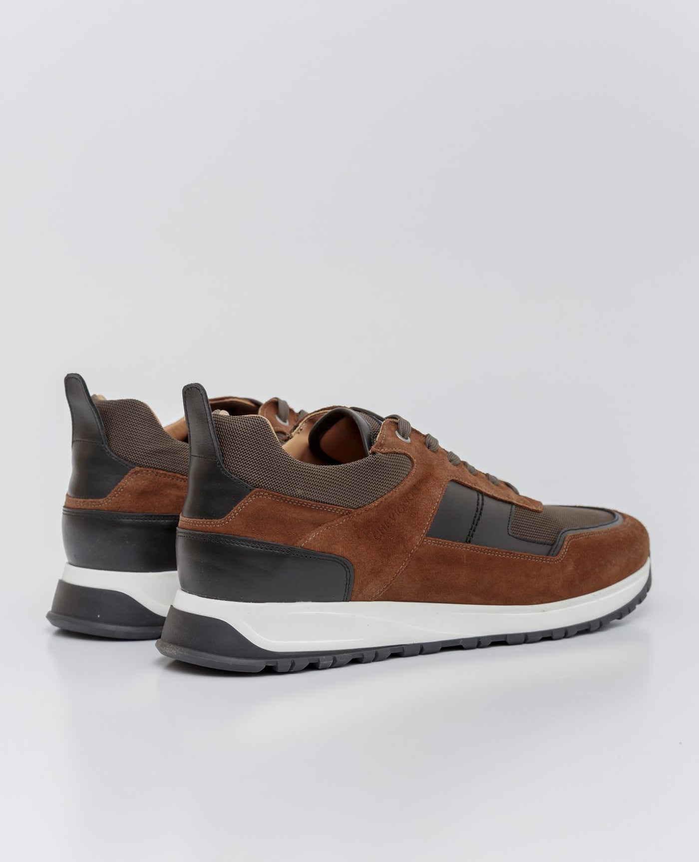 Men´s Leather Running Sneakers - Brown 63_064E208_CAF181148_4