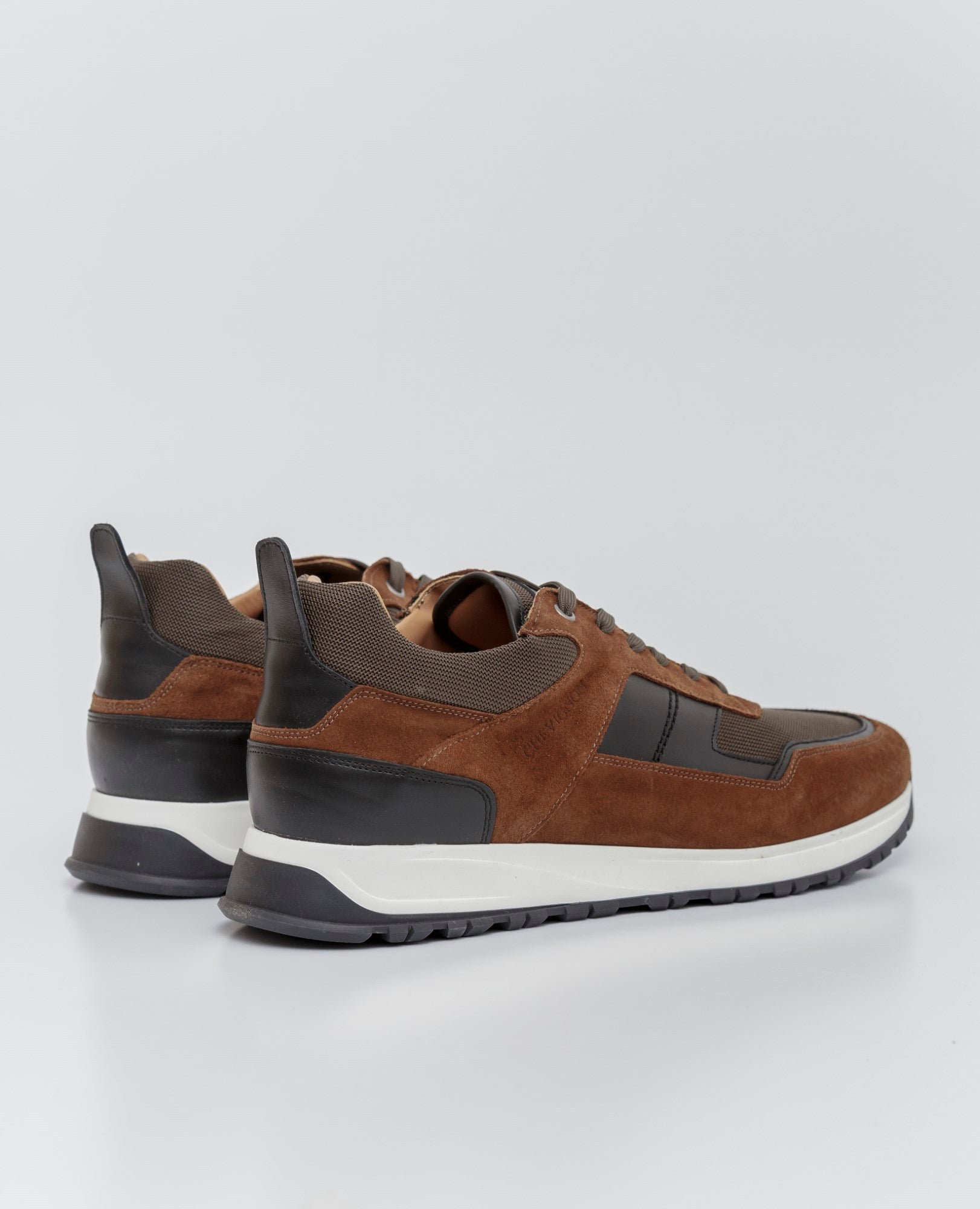 Men´s Leather Running Sneakers - Brown 63_064E208_CAF181148_4