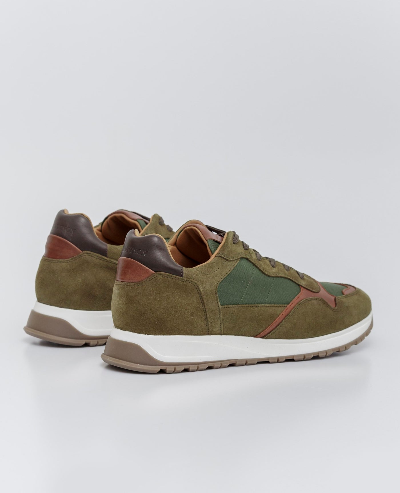 Men´s Leather Running Sneakers - Green 63_064E209_VER130532_4