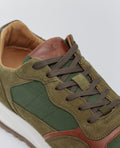 Men´s Leather Running Sneakers - Green 63_064E209_VER130532_5
