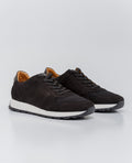 Men´s Leather Running Sneakers - Black 63_064E210_NEG193909_3