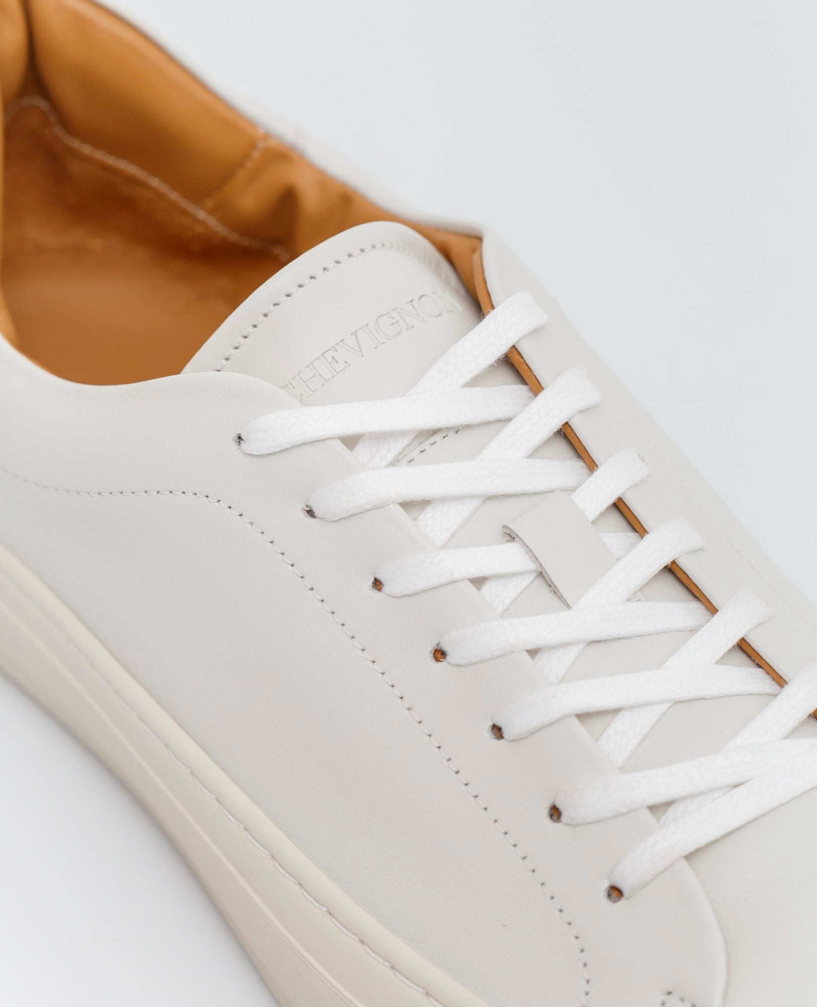 Men´s Aniline Leather Sneakers - White 63_064E211_BLA110601_5