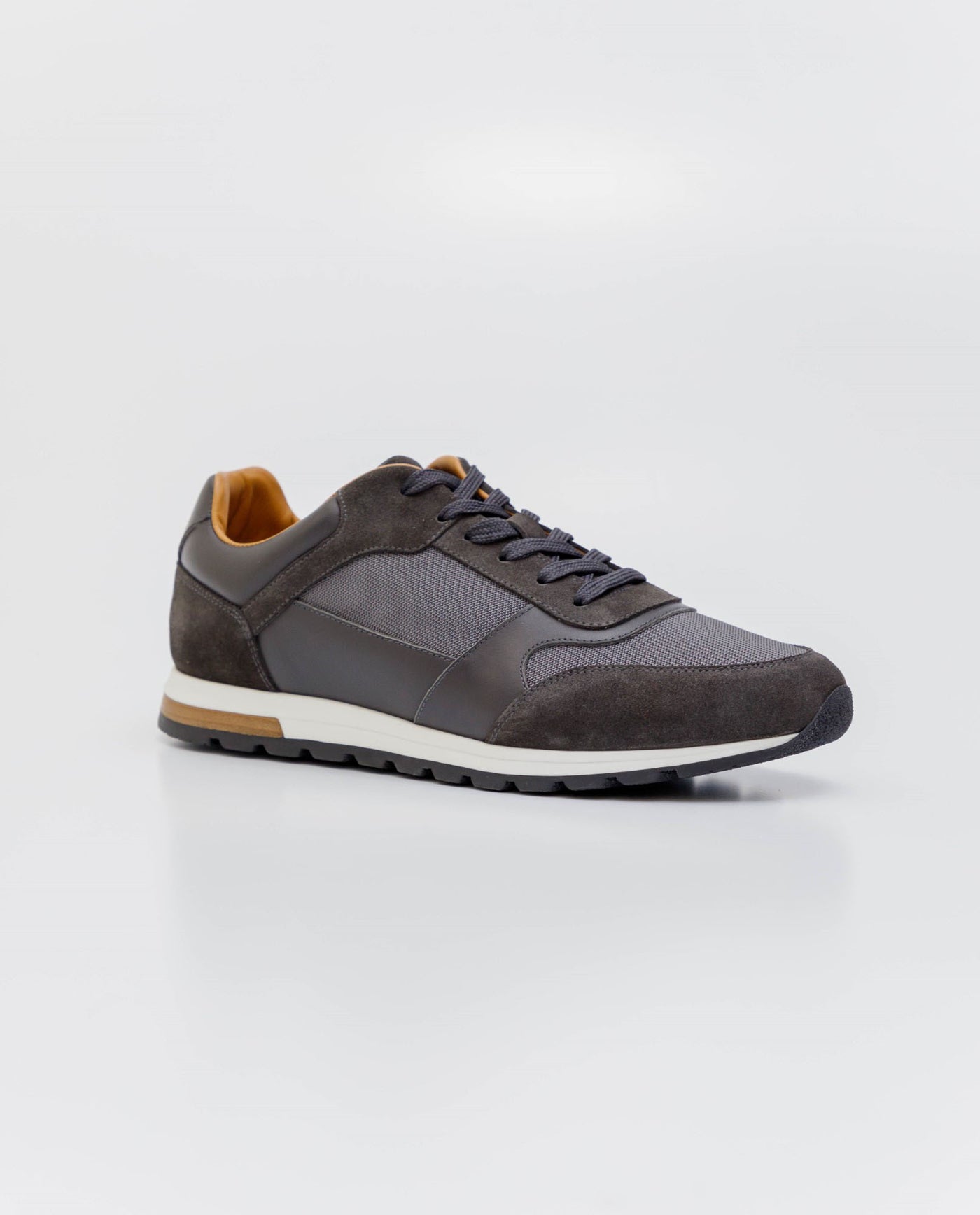 Men´s Leather Sneakers - Gray 63_064E301_GRI154101_0