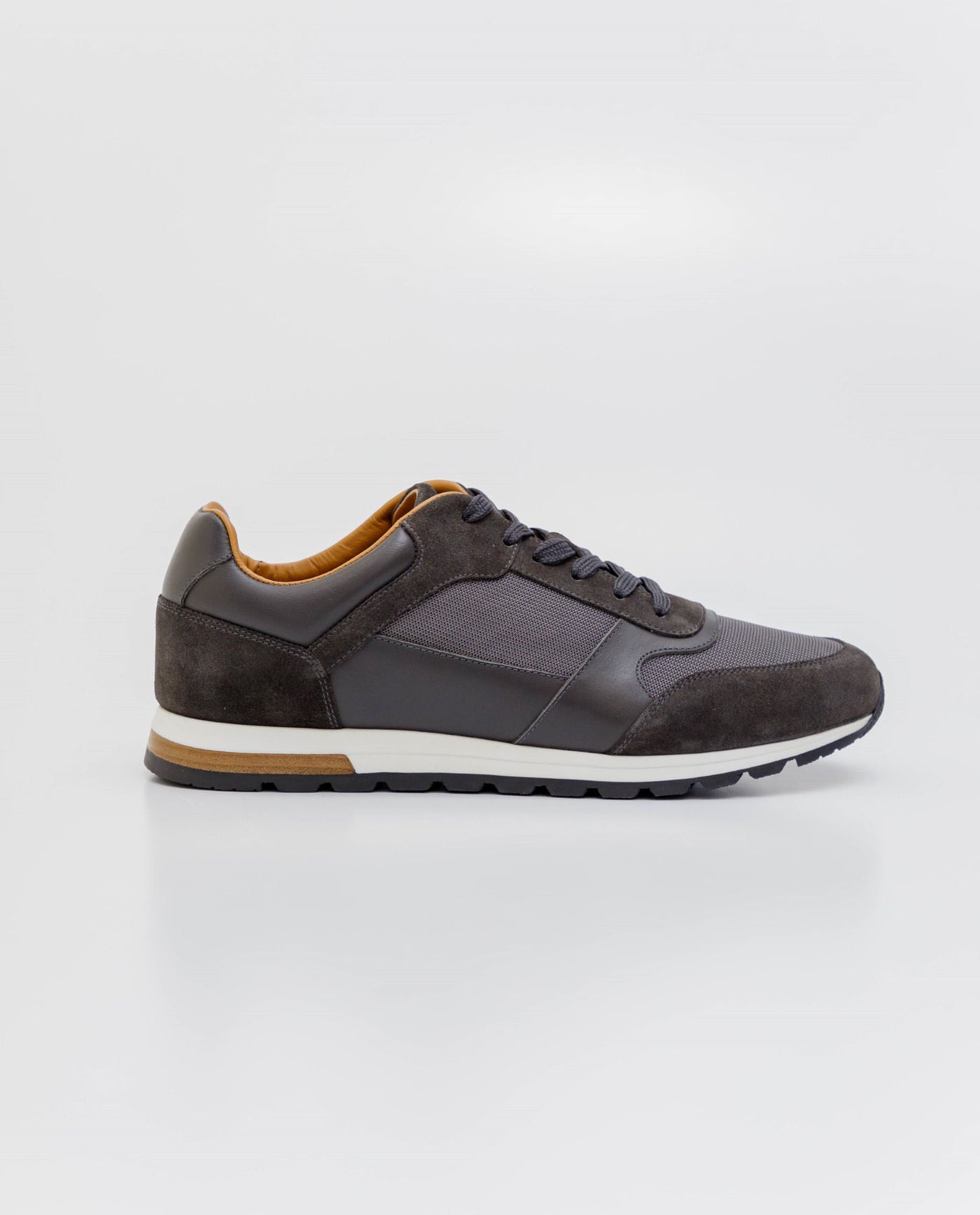 Men´s Leather Sneakers - Gray 63_064E301_GRI154101_4