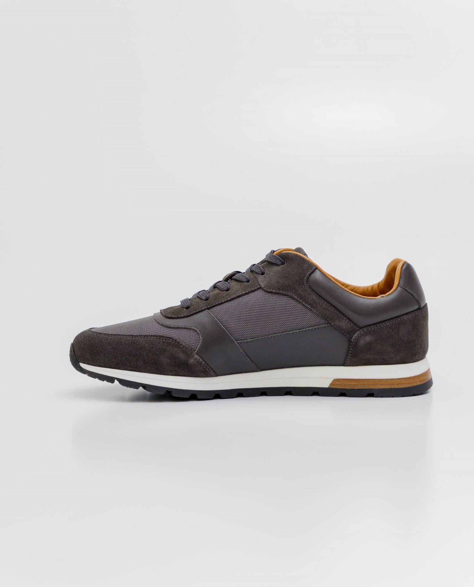 Men´s Leather Sneakers - Gray 63_064E301_GRI154101_6