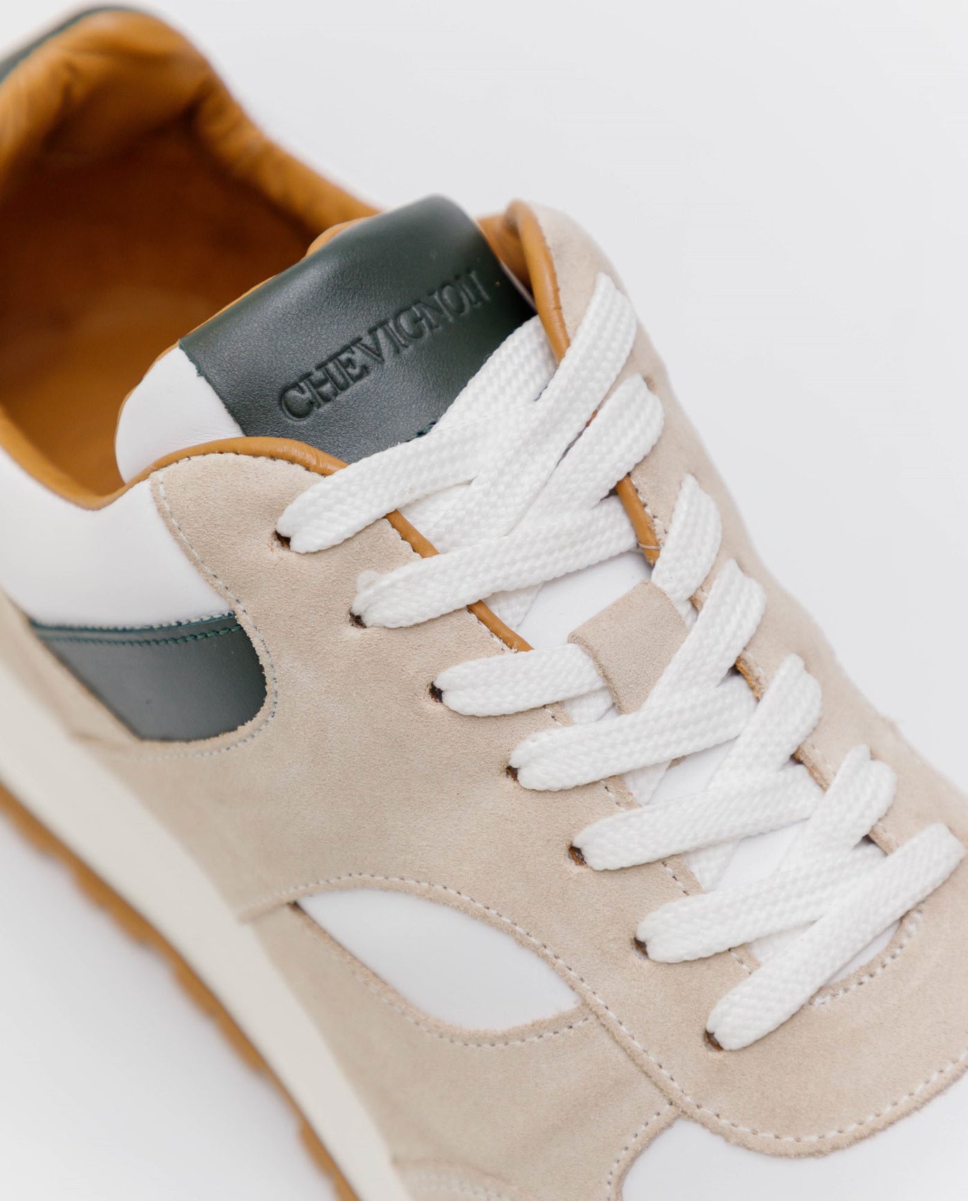 Men´s Leather Sneakers - Khaki 63_064E302_CAQ150309_3