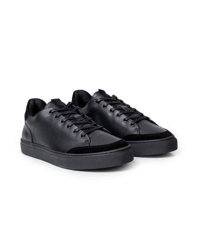 Mens Cowhide Leather Smart Sneakers - Special Collection - Black 63_064H252_NEG194007_3