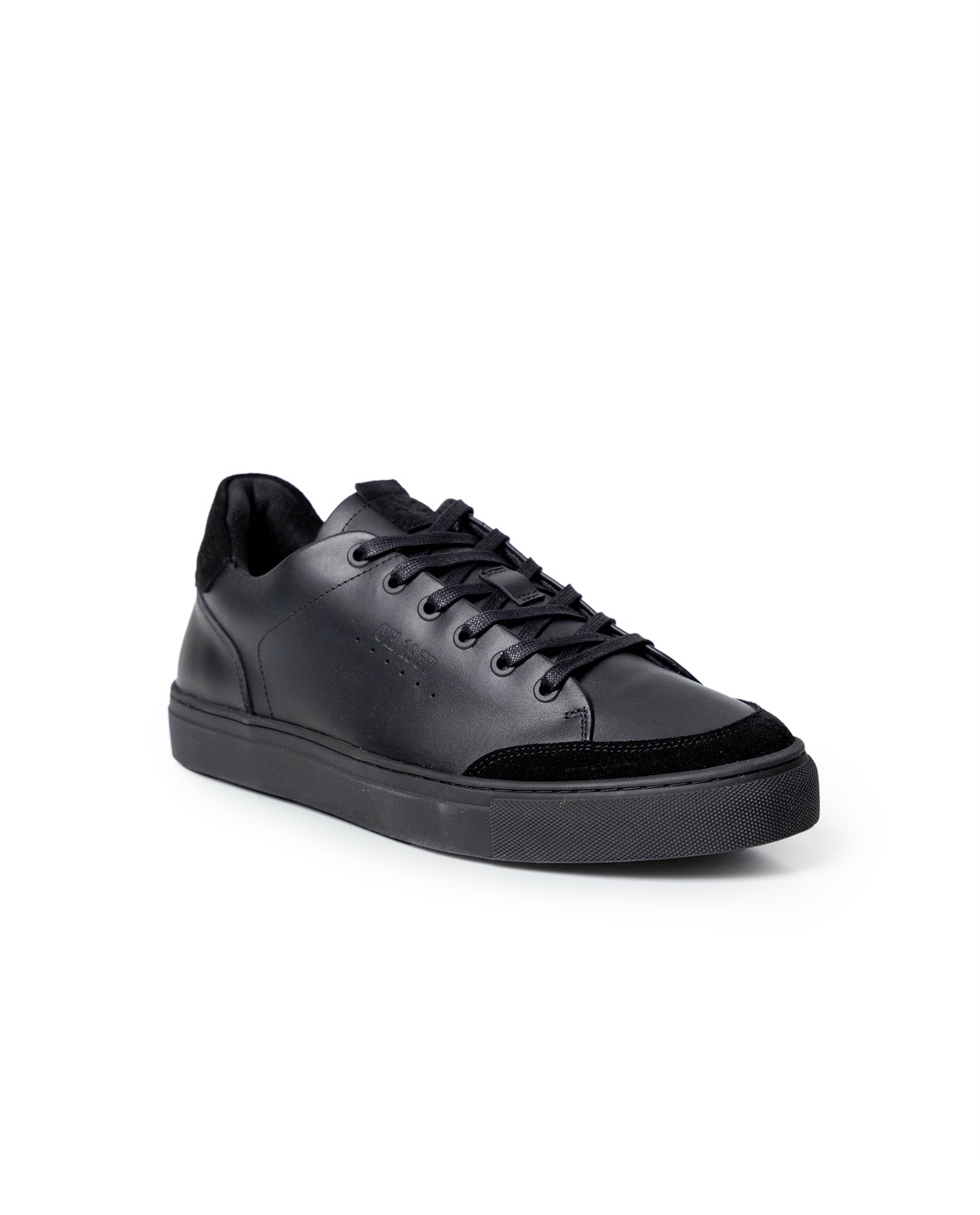 Mens Cowhide Leather Smart Sneakers - Special Collection - Black 63_064H252_NEG194007_8
