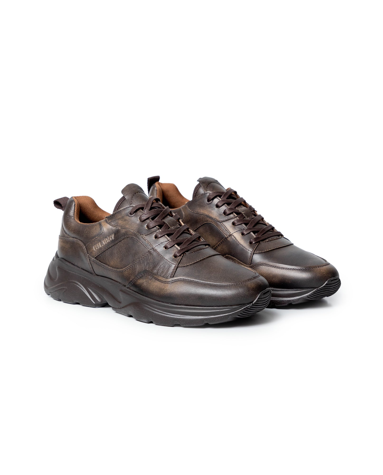 Mens Lightweight Runner-Style Shoes - Special Collection - Brown 63_064H253_CAF181033_3
