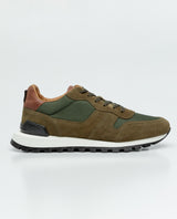 Tenis Tipo Runner en Textil y Cuero para Hombre - Green 63_069F000_VER180538_3
