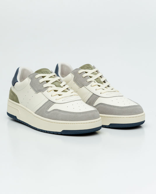 Men's Leather Basketball Sneakers - White 63_069F007_BLA110601_0