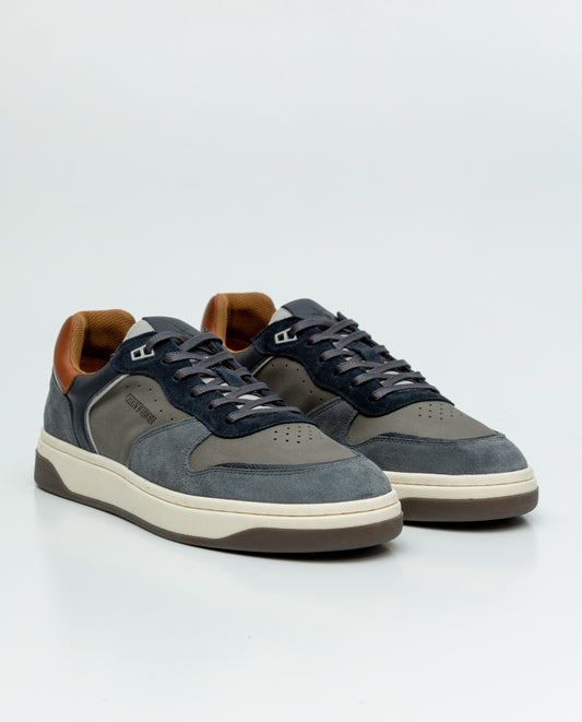 Leather Basketball-Style Sneakers for Men - Blue 63_069F014_AZU184215_0