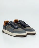 Leather Basketball-Style Sneakers for Men - Blue 069F014 - 1