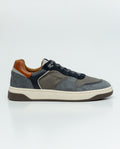 Leather Basketball-Style Sneakers for Men - Blue 069F014 - 9