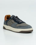 Leather Basketball-Style Sneakers for Men - Blue 069F014 - 3