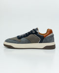 Leather Basketball-Style Sneakers for Men - Blue 069F014 - 11