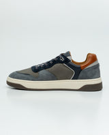 Leather Basketball-Style Sneakers for Men - Blue 069F014 - 11