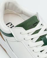 Leather Basketball-Style Sneakers for Men - White 069F016 - 6
