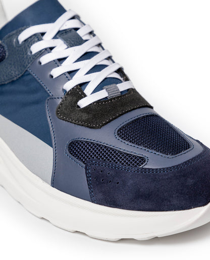 Men's Runner Style Sneakers - Blue - 4