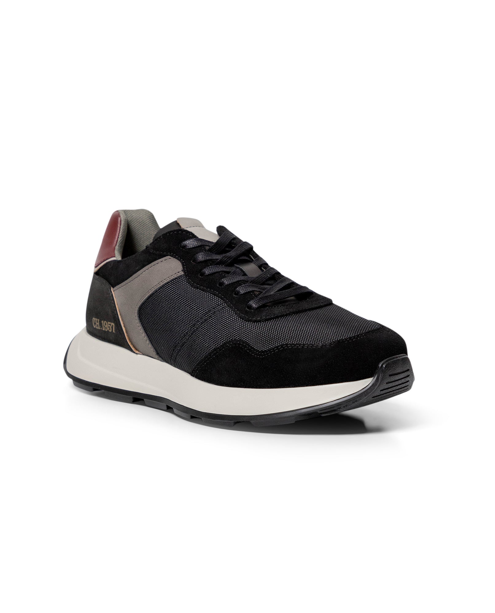 Men's Runner Style Sneakers - Black - 2