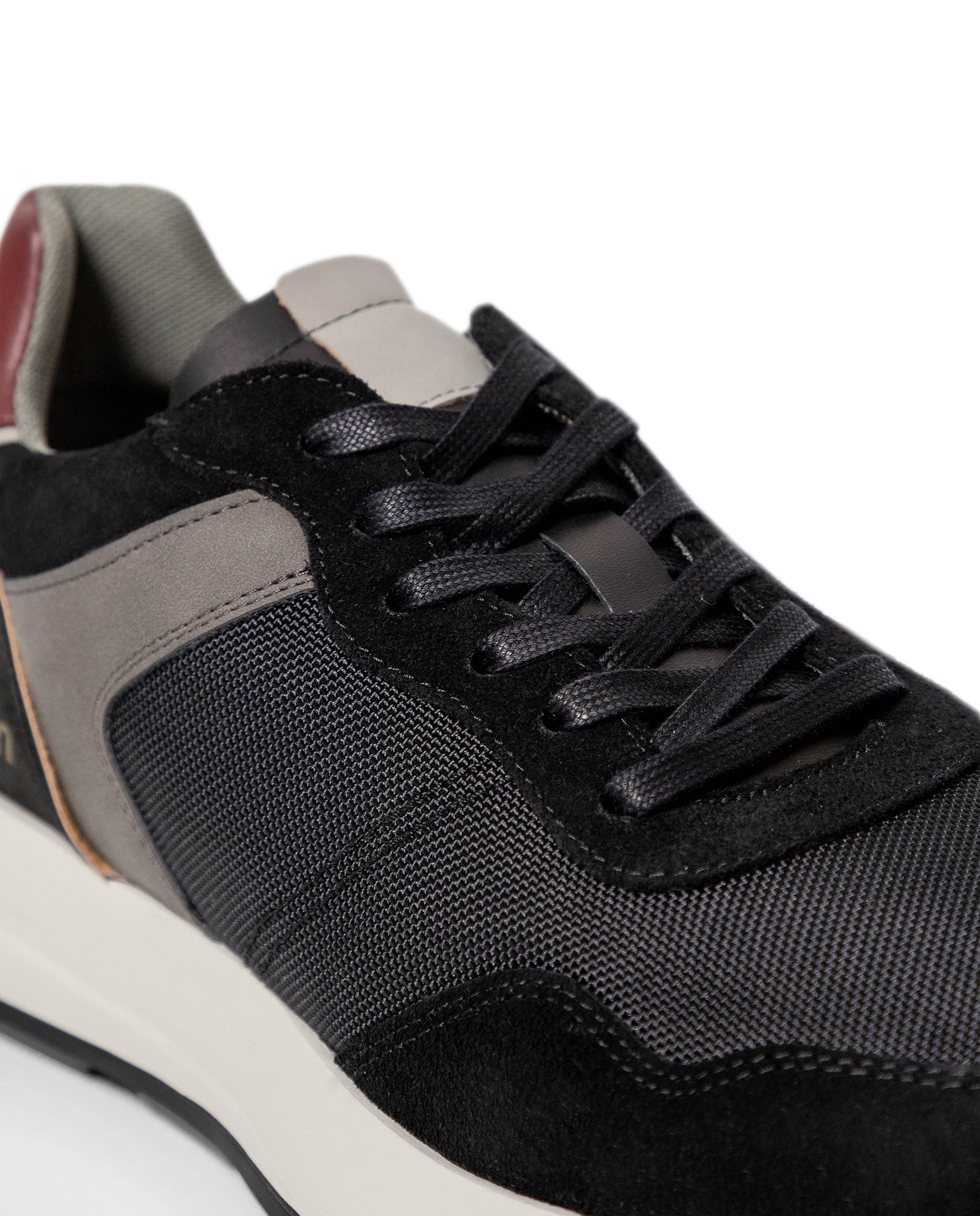 Men's Runner Style Sneakers - Black - 3