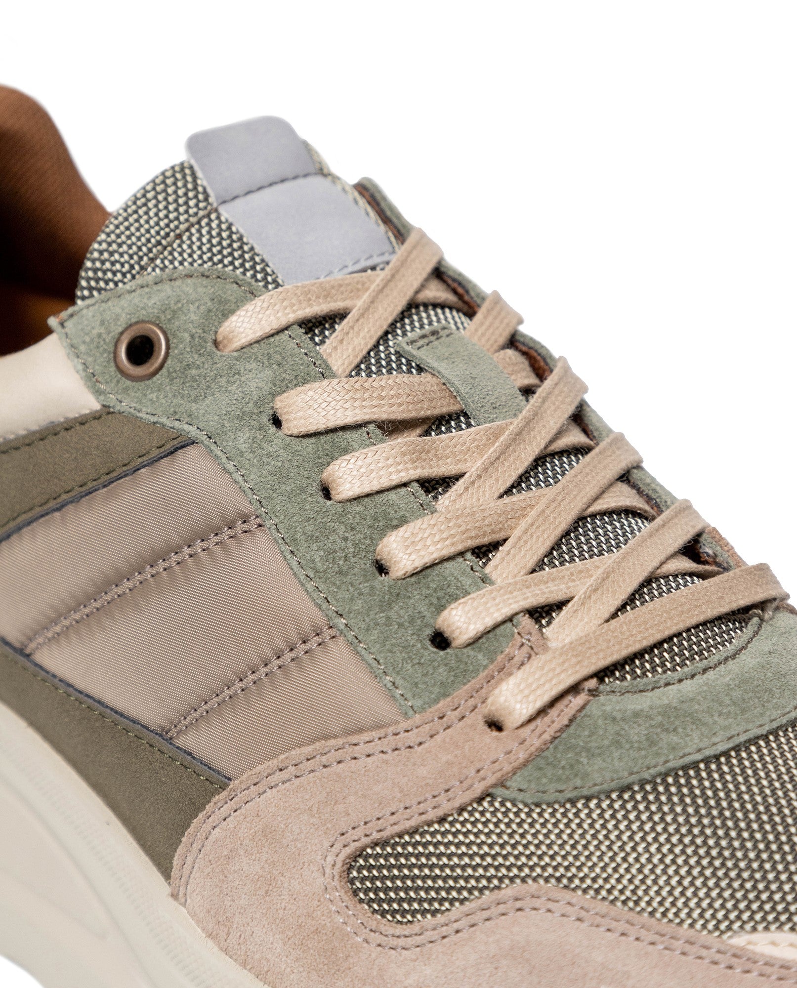 Men's Runner Style Sneakers - Green - 3