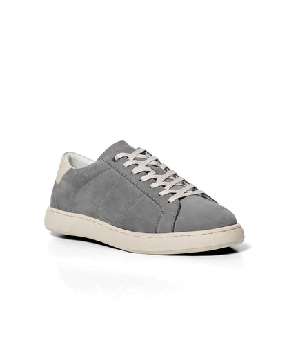 Men's Low Profile Leather Sneakers - Gray - 2